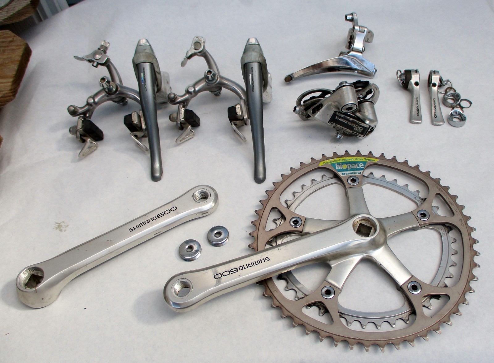 Components from Vintage Bridgestone Mile 112 Special Edition 6-Speed Road Bike