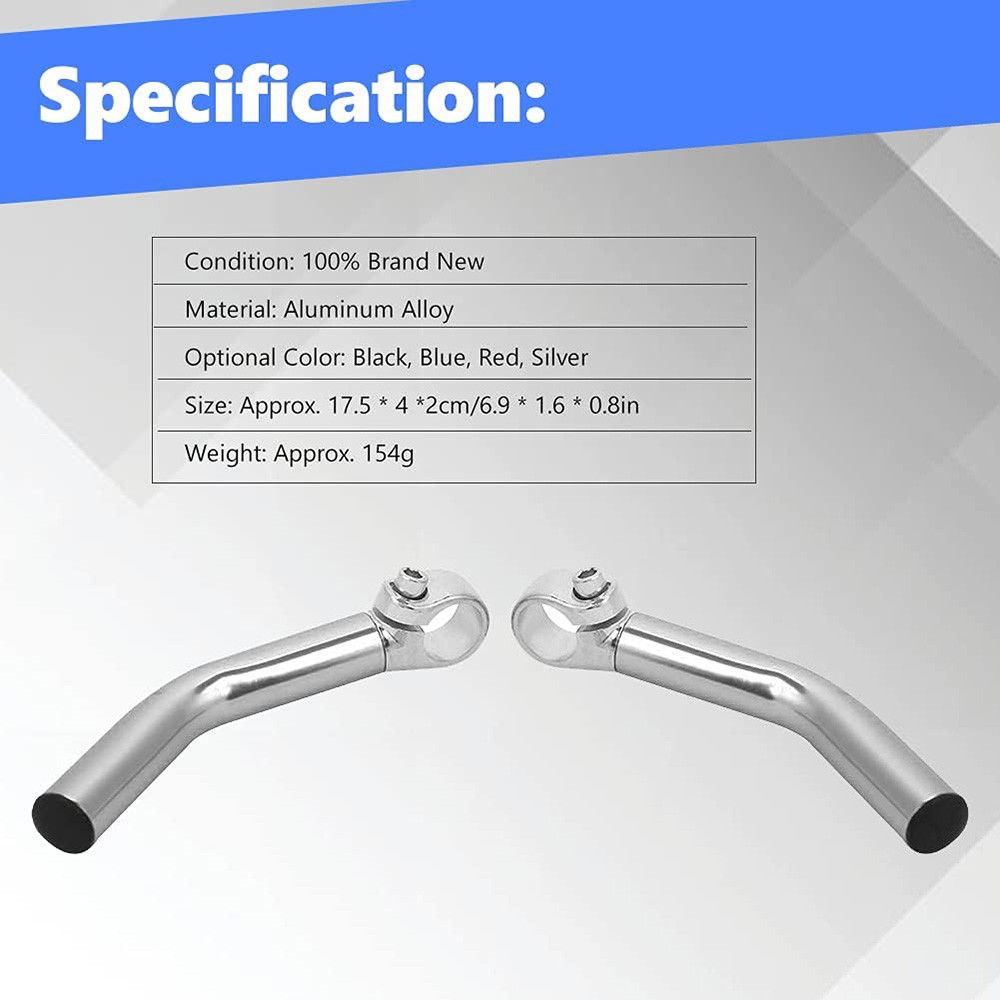 1Pair Alloy Bicycle Handlebar End Grips 22.2mm MTB Mountain Bike Handle Bar Ends