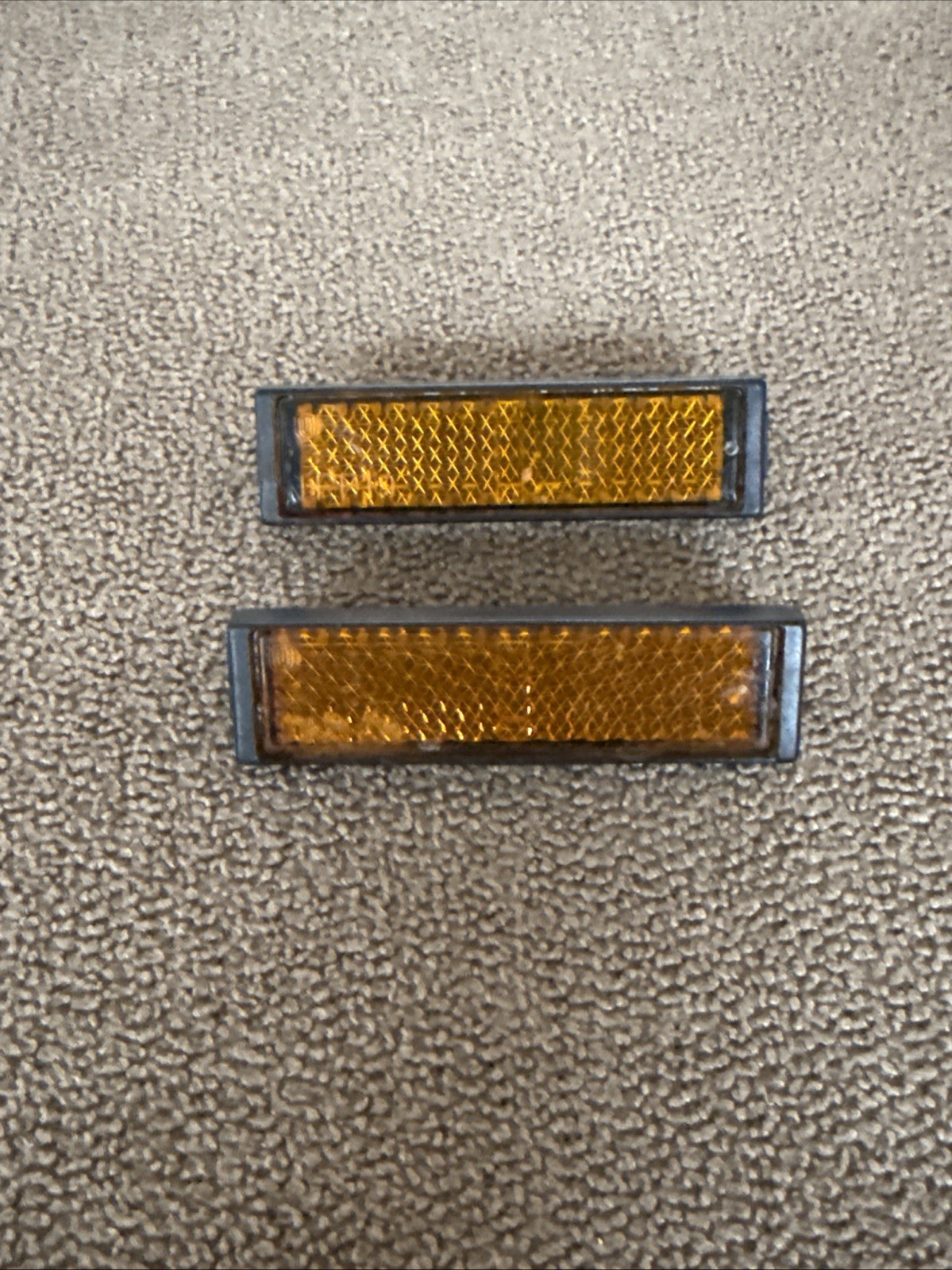 Vintage TPP19 Pedal Reflectors Amber 2 1/2” Long Road Bike (JL)