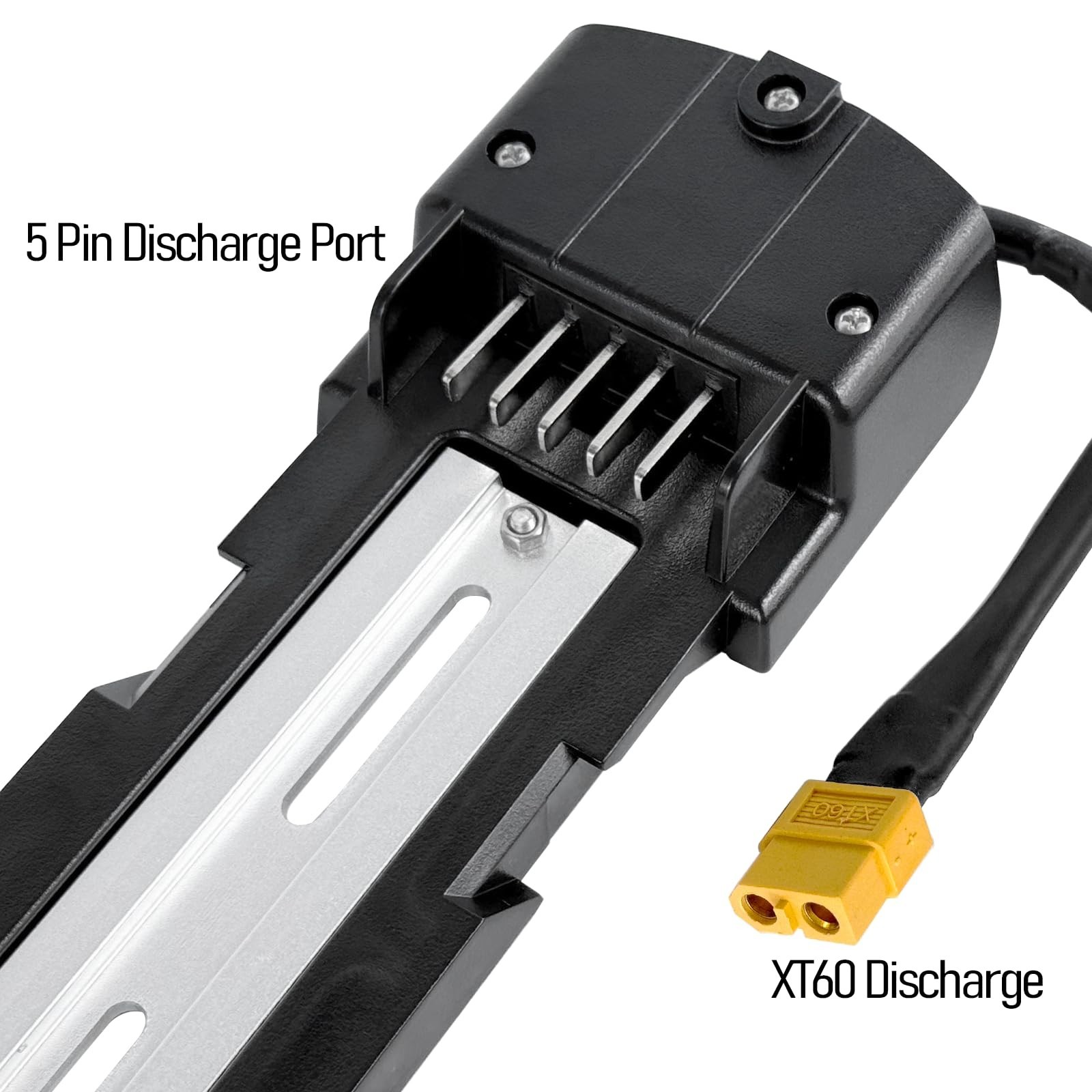Ebike Battery Mounting Plate Replacement, 5pin Holder Bracket with XT60 & Anders
