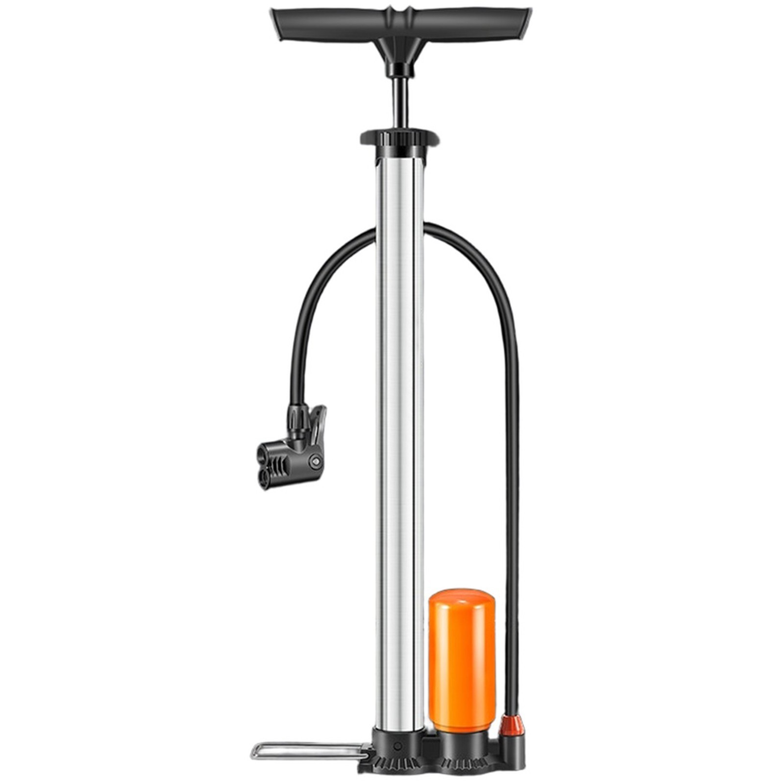 Manual Air Pump Stainless Steel 160 PSI for Bike Car Motorcycle Ball Inflation