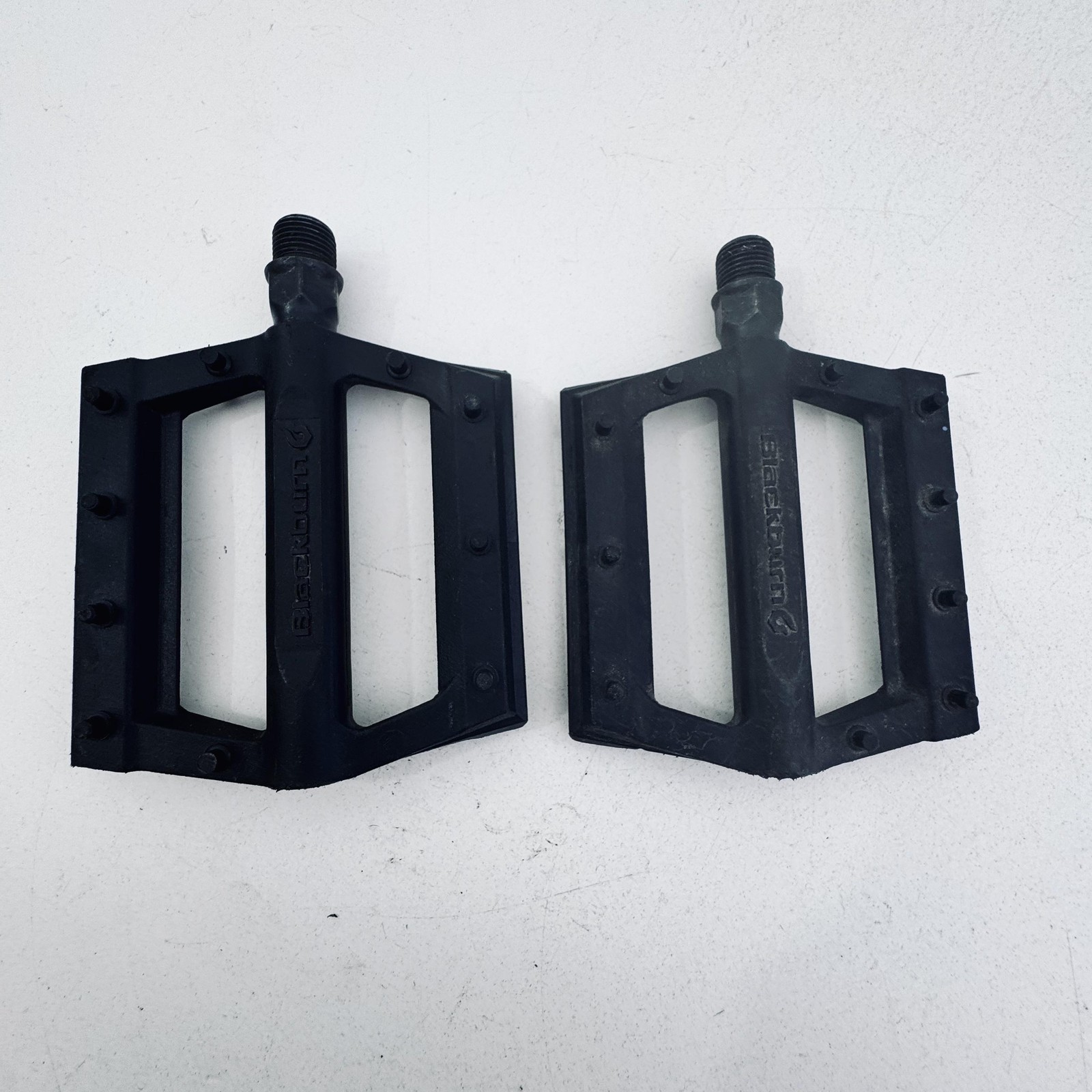 Blackburn Platform Bike Pedals Pair Black 9/16 In Flat MTB BMX Urban A94