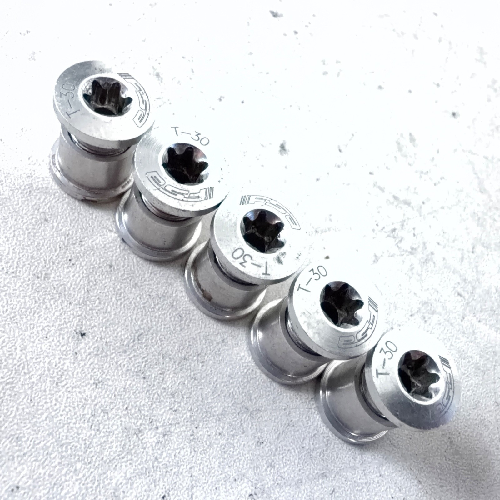 Set of Lightweight Alloy FSA Double Chainring Screws T-30 Alloy 10g