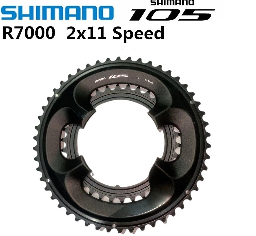 New Shimano 105 R7000 2×11 22-Speed Road Bike Double Chainring 50-34T W/O Bolts
