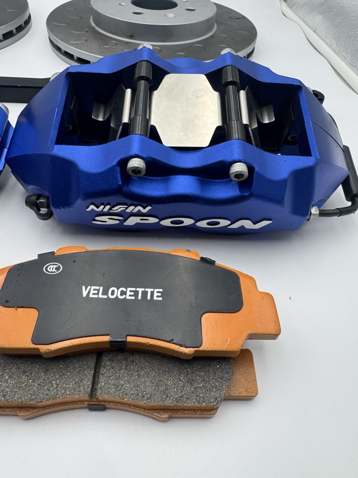Spoon Sports twin-block brake caliper Honda Brake Rotors Pads READ DESCRIPTION!!