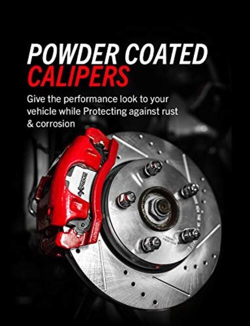 Front Red Powder Coated Brake Caliper Pair for Buick Electra 1978-84 |Estate