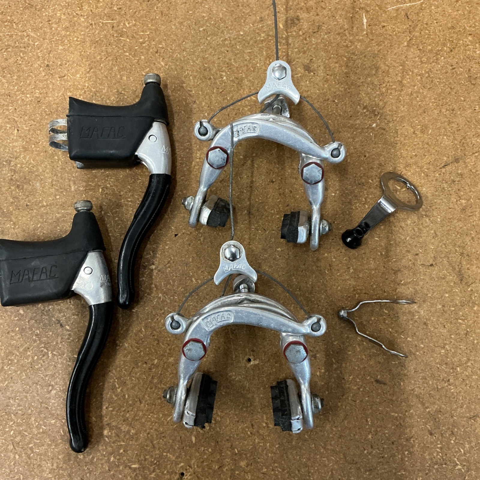 Vintage MAFAC RACER Centre Pull Brake Calipers + Levers Complete Set