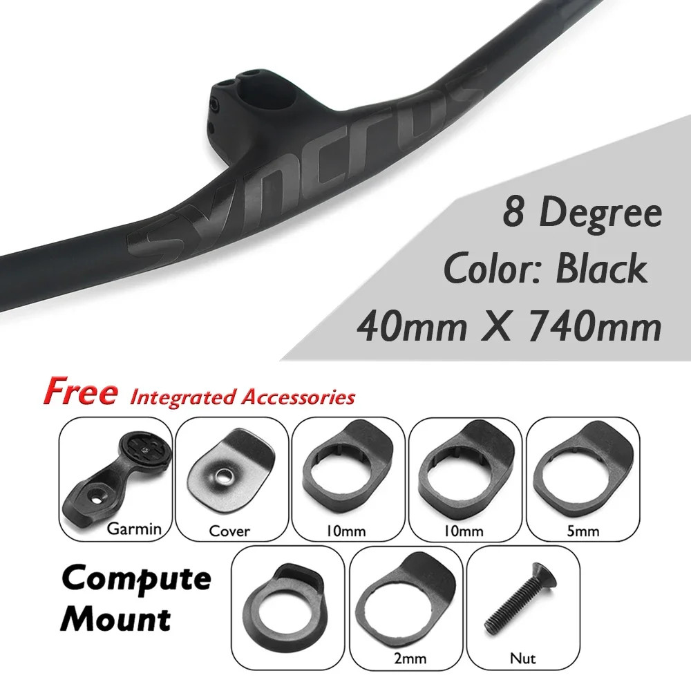 Carbon Mountain Bicycle Handlebar 8 Degree with Stem 30/40/50mm Degree Parts