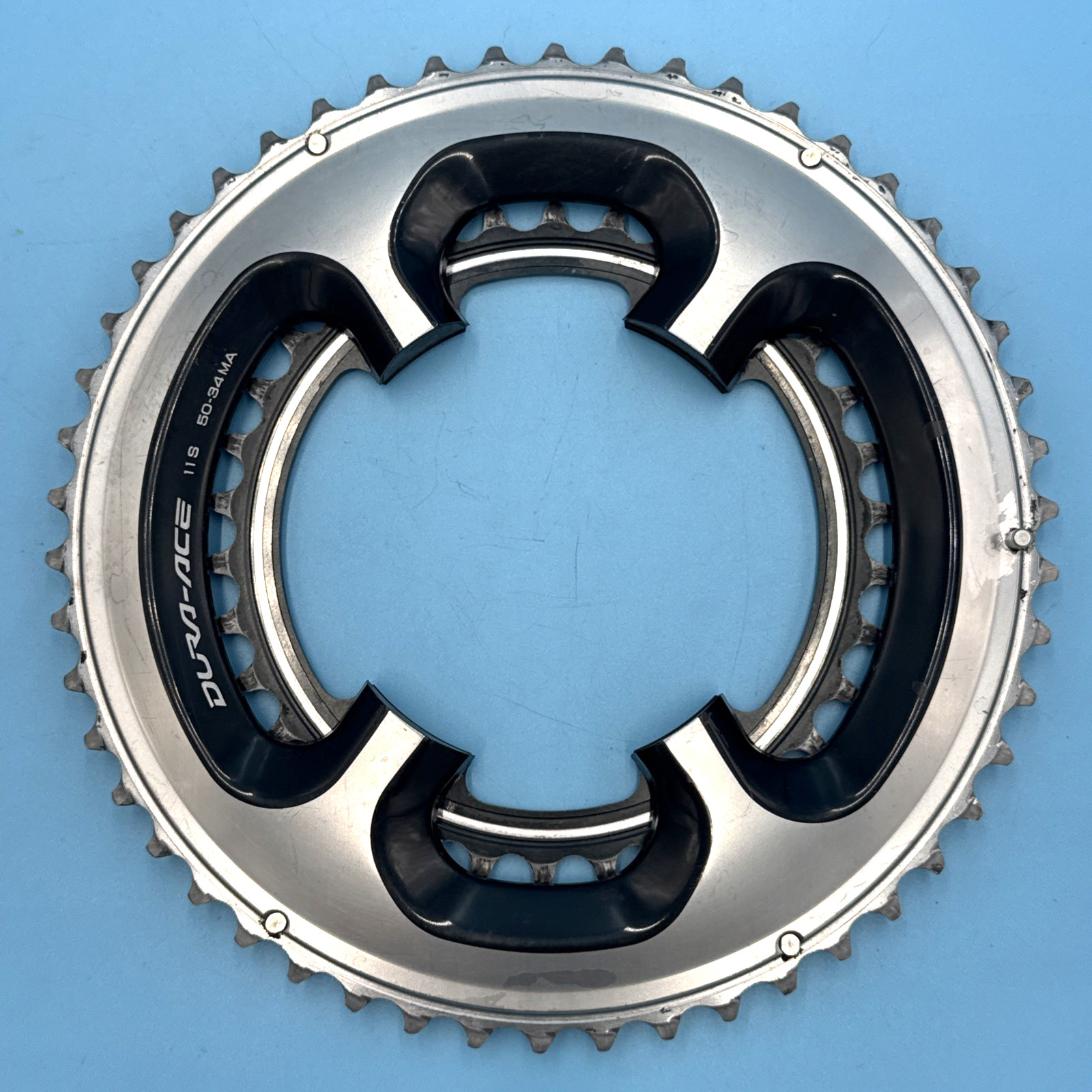 Shimano DURA-ACE FC-9000 2×11-speed 50/34t Crank Chainrings GOOD USED!