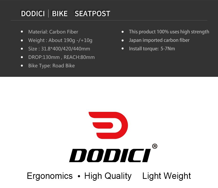 Full Carbon Fiber Road Bike Handlebar Bicycle Drop Bar 31.8mm*400/420/440mm