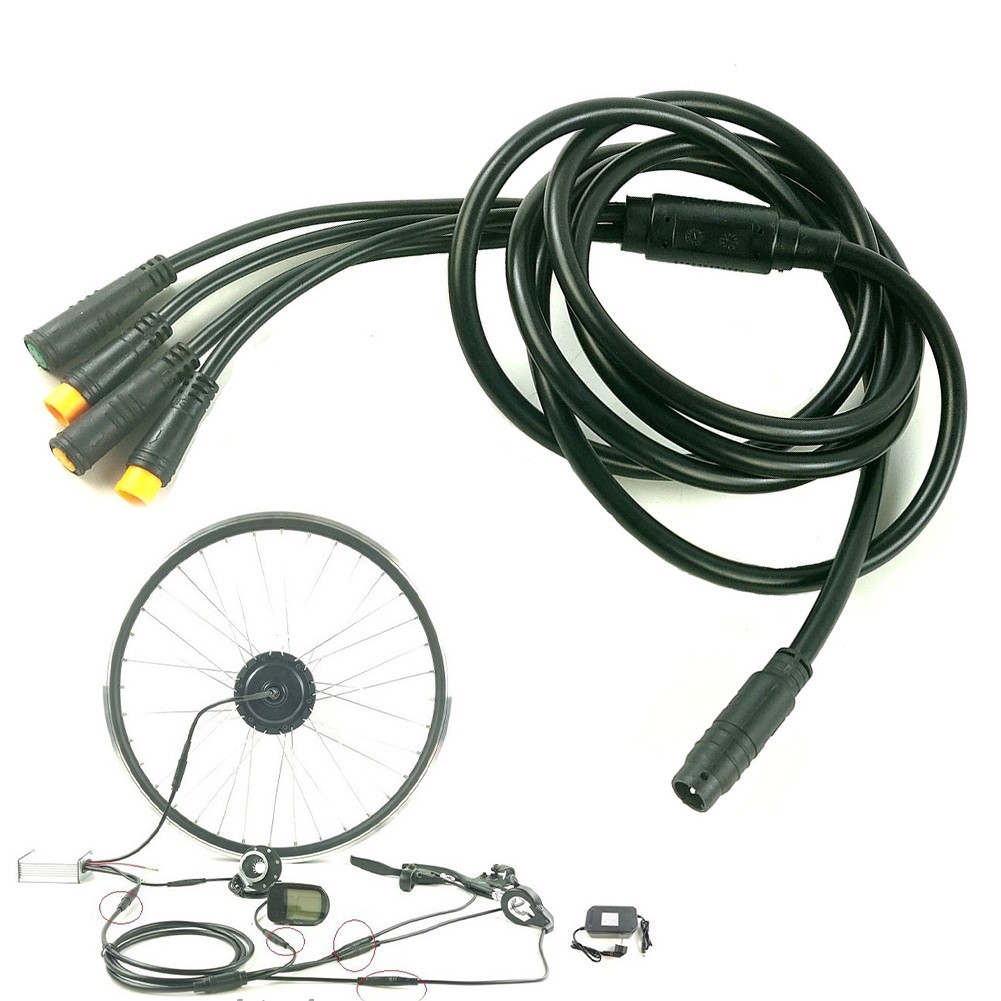 Brand New Extension Cord Electric Bicycle For Controller Waterproof 1 To 4