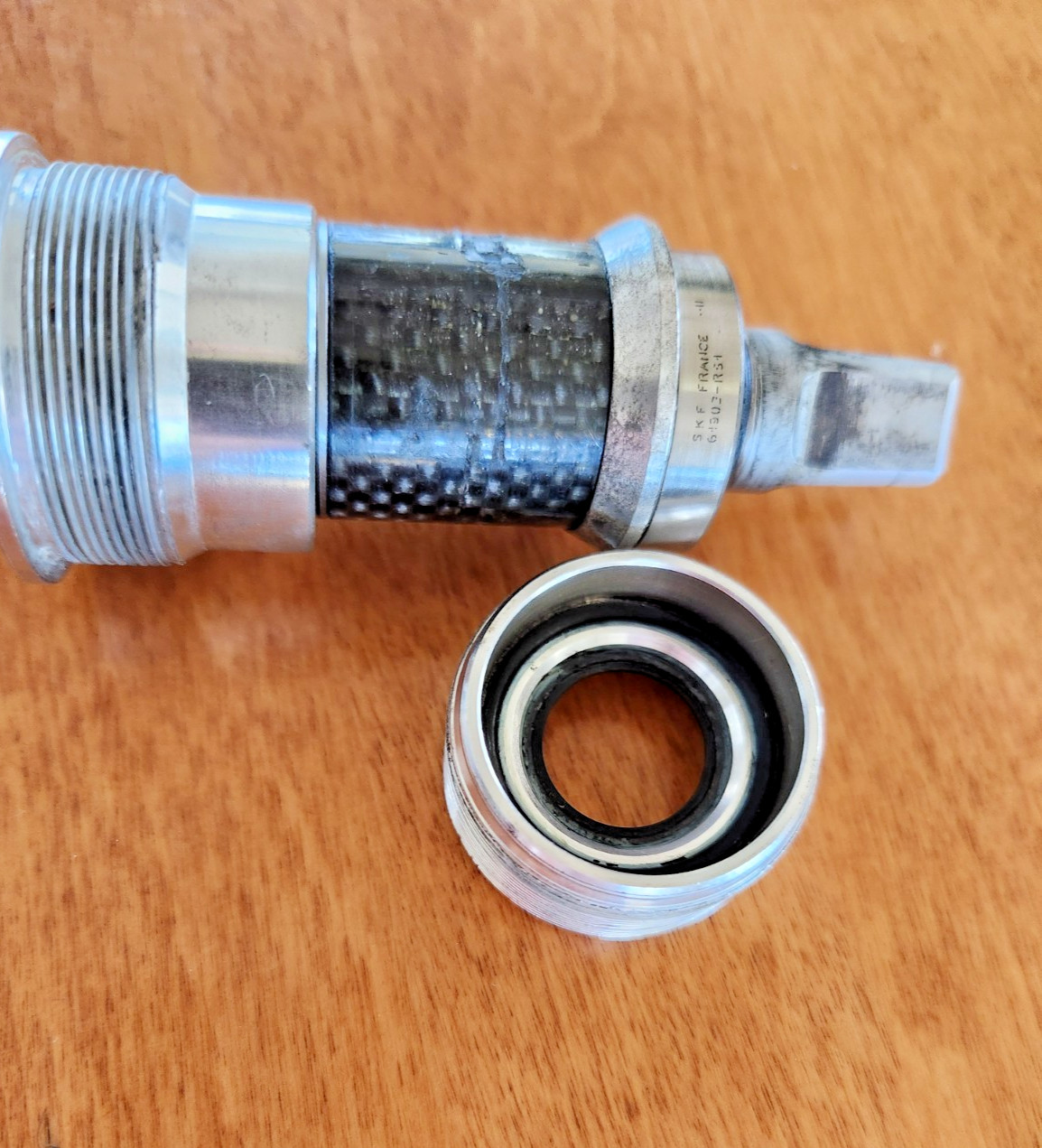 Vintage Record bottom bracket with Italian threading (36 × 24 TPI)