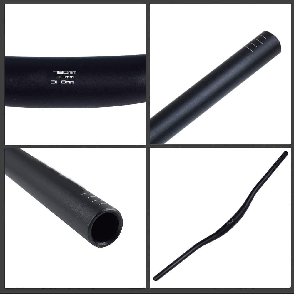 Fat-Cattie Mountain Bike Handlebar, Aluminum Alloy 720mm（28.3 inch）, Black