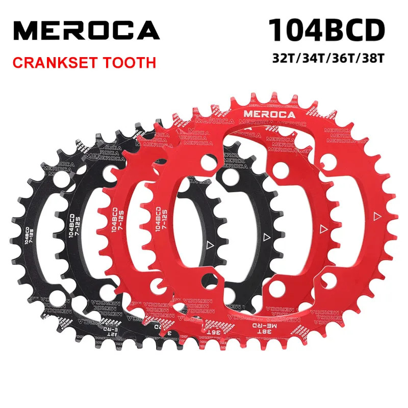 Ultralight 104BCD Round Narrow-Wide MTB Chainring 32T/34T/36T/38T Bicycle Parts