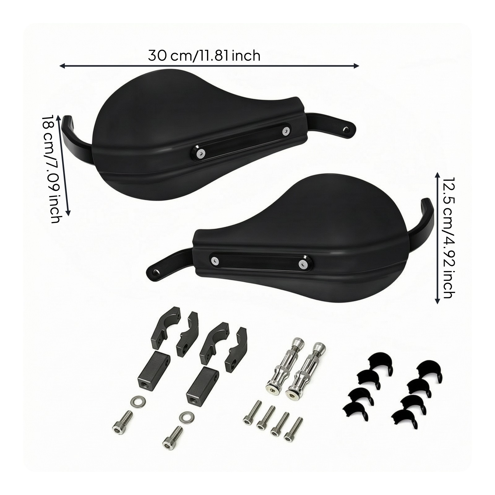 Motorcycle Handlebar Guard with Mounting Bracket Universal Fit Motorcycle