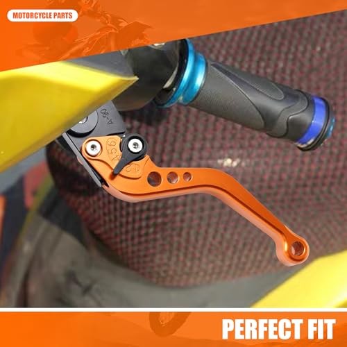 Clutch Lever 2 Finger Clutch and Brake Levers Compatible with KTM 690 Orange