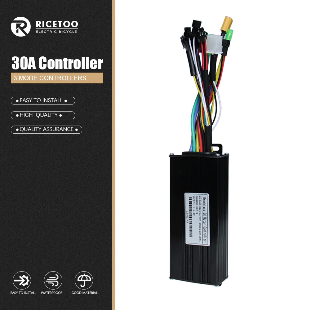 Three Mode 250W-1000W E-bike Brushless Sinewave Controller 17A/26A/30A 36V/48V