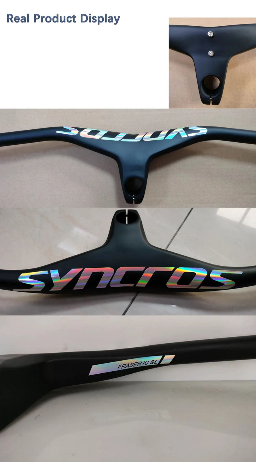 SYNCROS -17 Degree Integrated Handlebar MTB Carbon Matte Riser Flats Handlebars