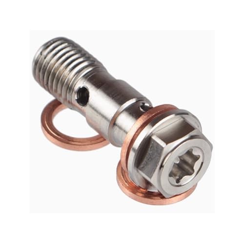 Universal M10x1.00 Stainless Steel Double Hydraulic Brake Banjo Bolt Screw