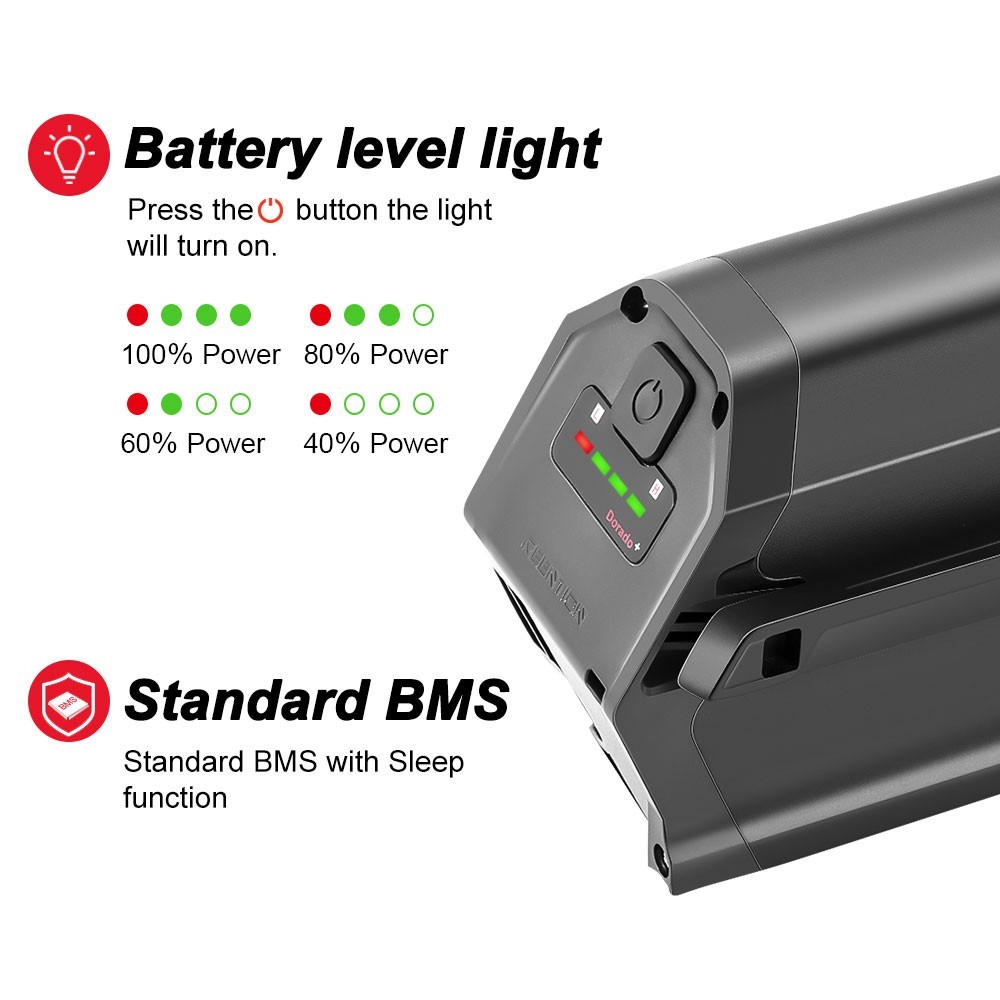 Aventon Pace 500 Battery 48V 12.8Ah Ebike Battery replacement 392.5mm Length