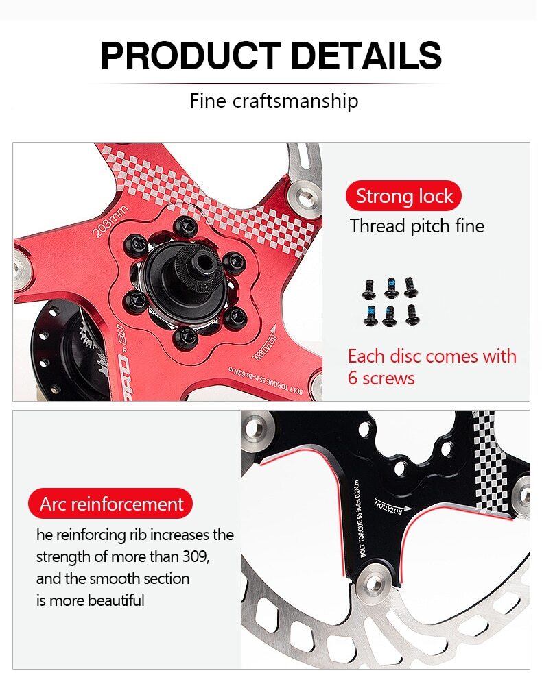 KOOTU Bike Disc Brake Rotor 160/180mm for mountain Bike /Road Bike