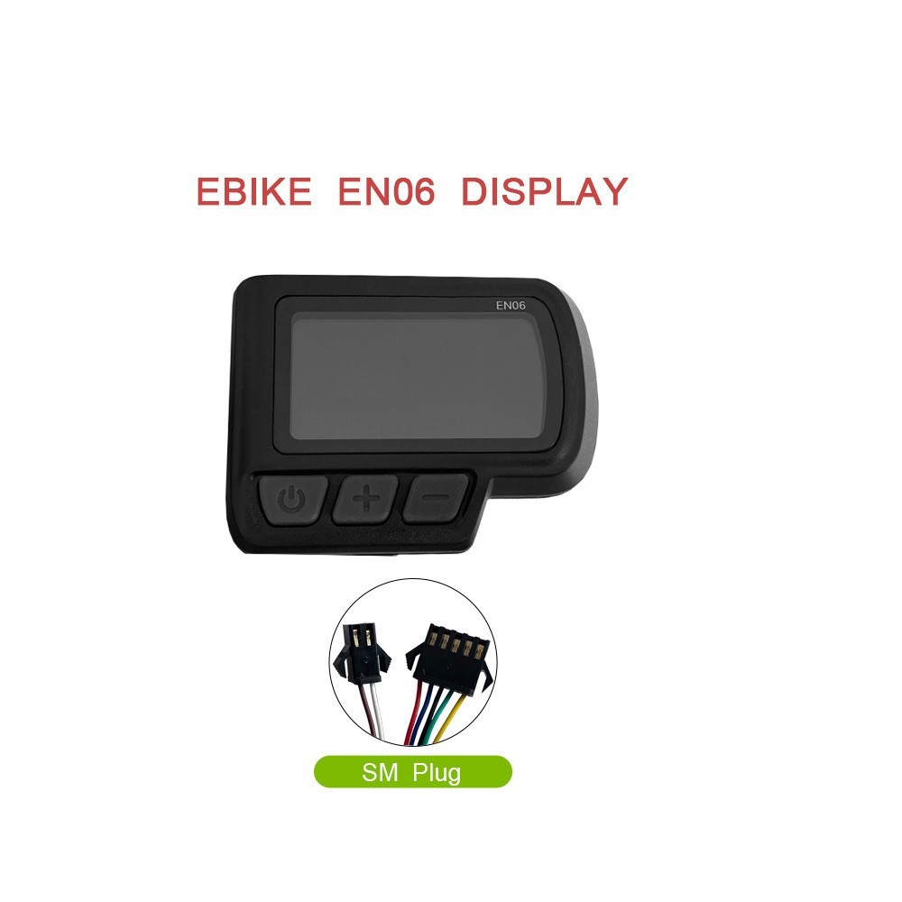 E-Bike LCD Display EN06 24V 36V 48V with SM/WP Plug for Scooter Electric Bicycle