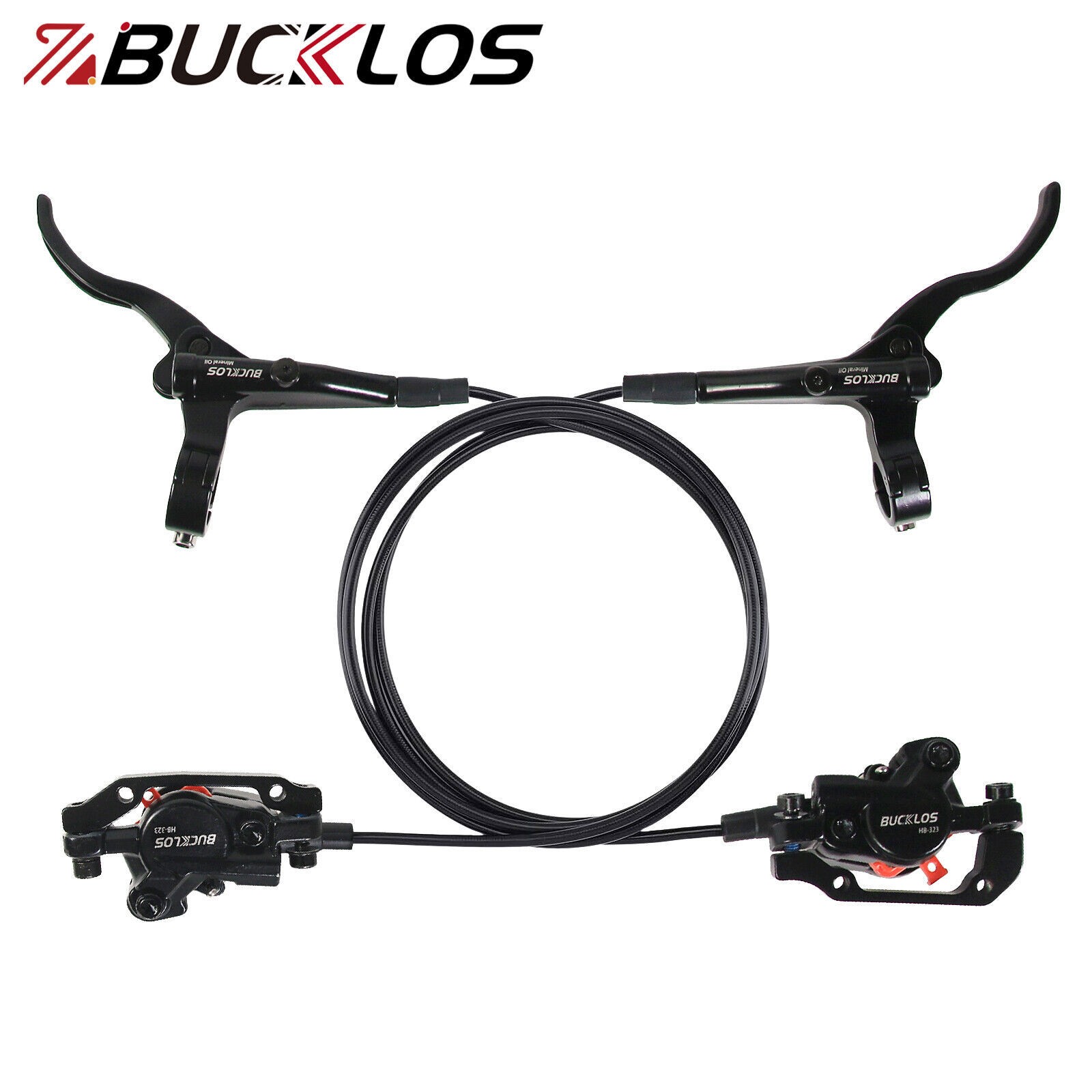 BUCKLOS HB-323 Mountain Bike Hydraulic Disc Brake Sets Left Front & Right Rear
