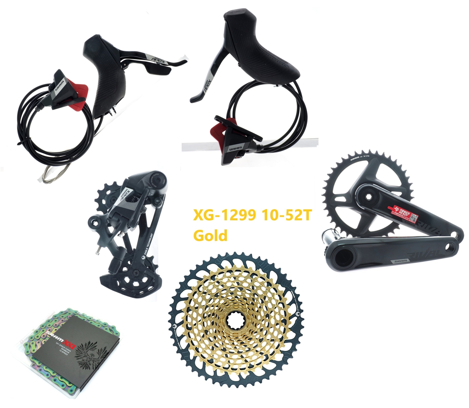SRAM APEX 1×12 Eagle Mechanical Shifter/Rear Derailleur/CN/CS/FC Groupset READ
