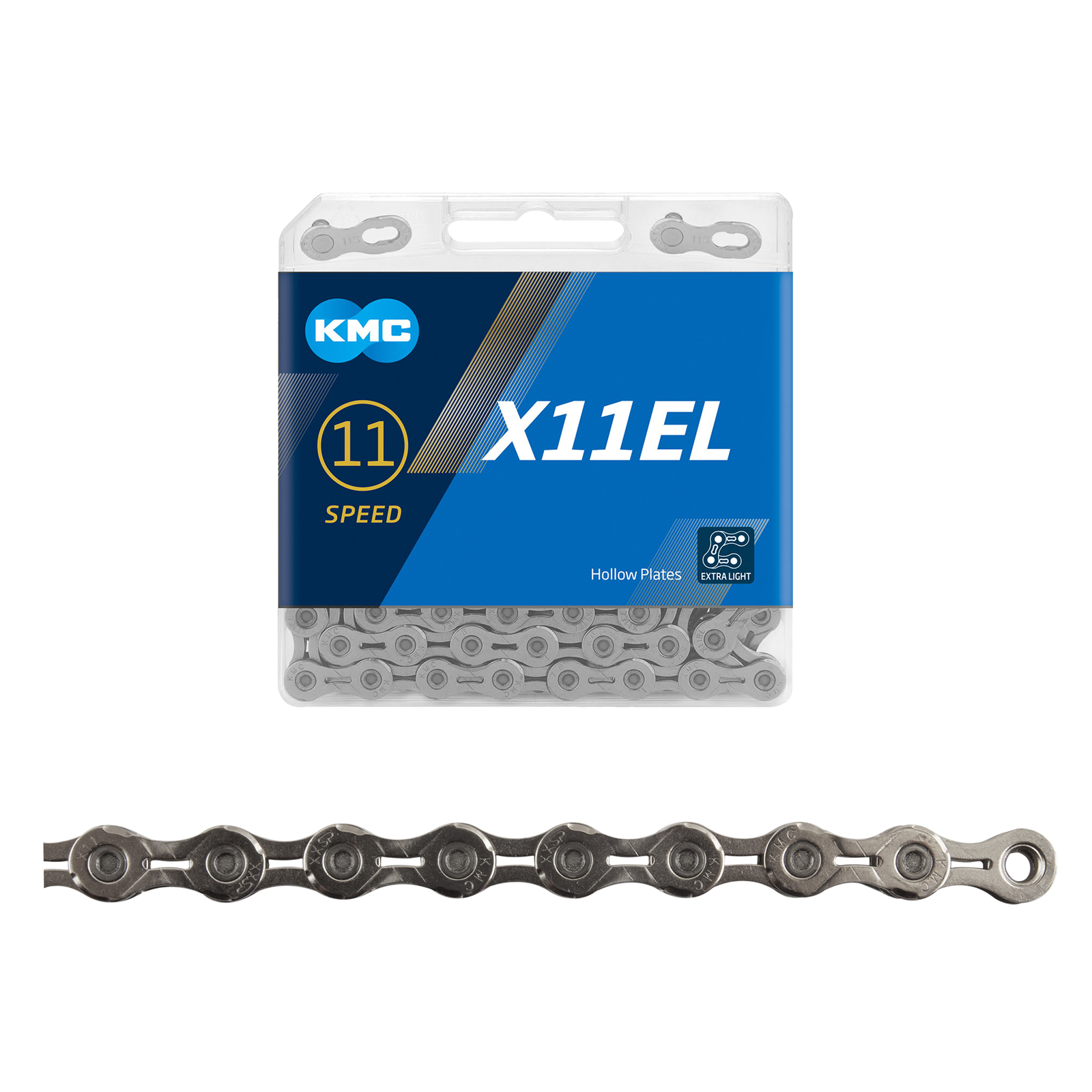 KMC X11EL Extra Light Chain – 11-Speed, 118 Links , Silver