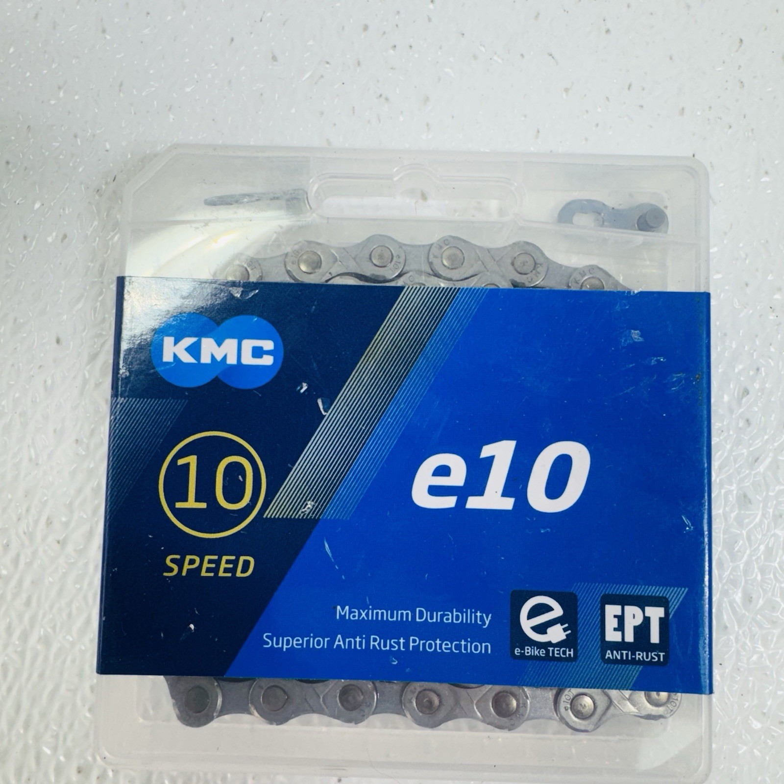 KMC e10 EPT 10-Speed 136L eBike Bike Chain Silver Anti-Rust Resistant Coating
