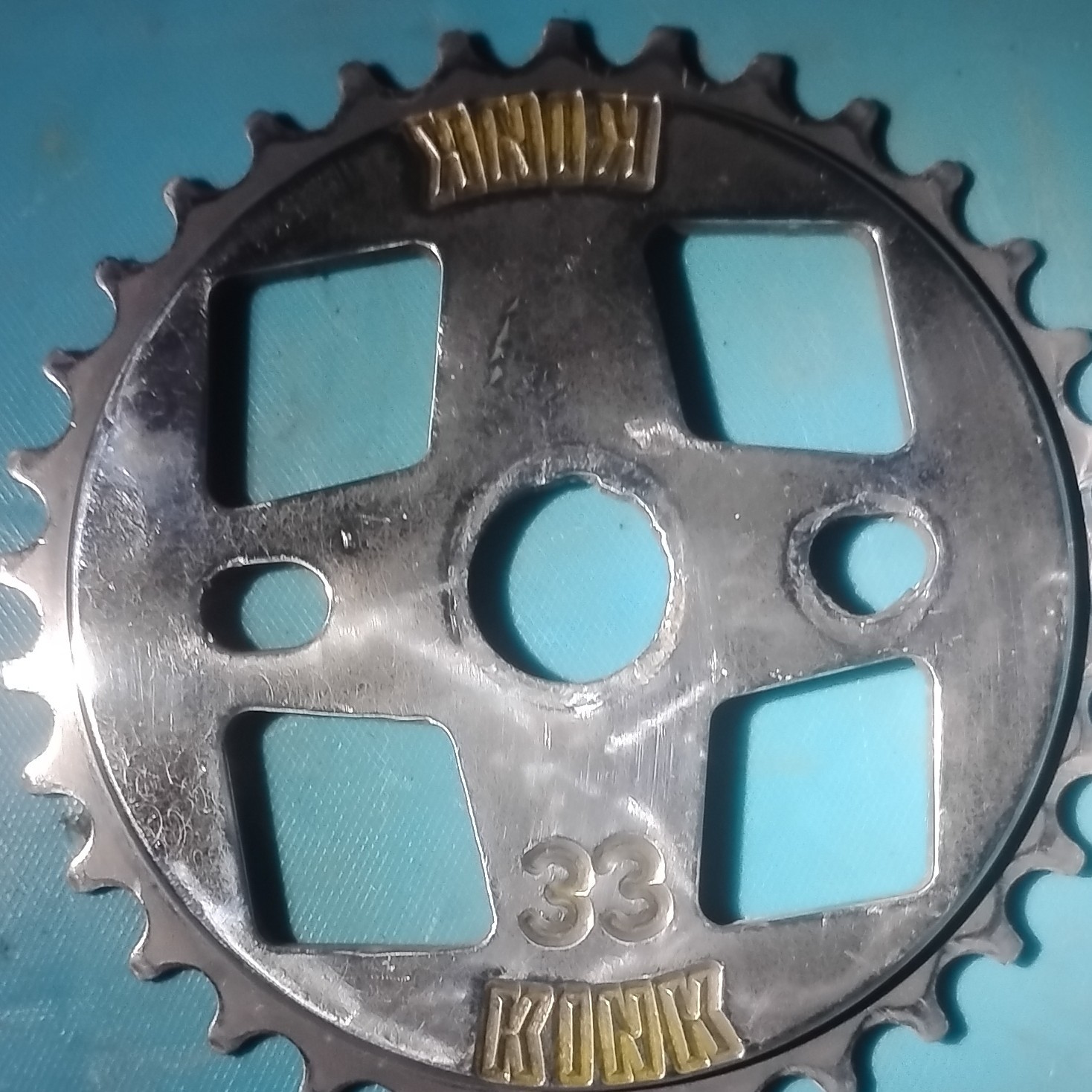Kink BMX Aluminum Chainring Sprocket 33 Tooth Silver for BMX Bike, 1 Item