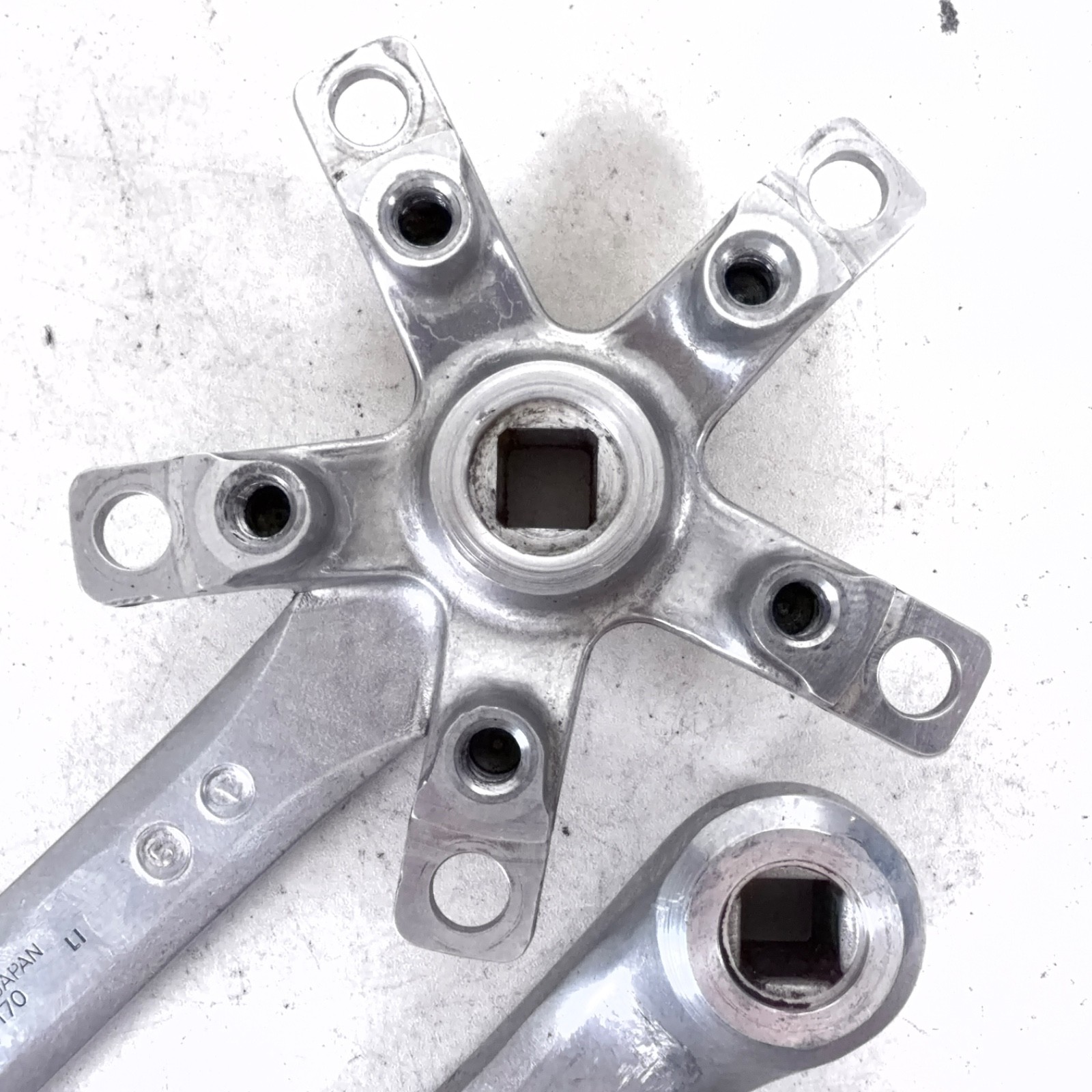 Vintage Shimano FC-B124 Crankset 170mm 110/74 BCD Square Taper Triple Japan Road