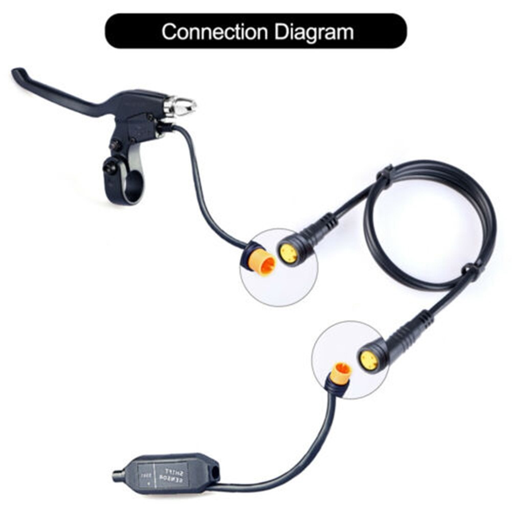 Black Extension Cable Cable EBike Extension Fittings For BAFANG Practical