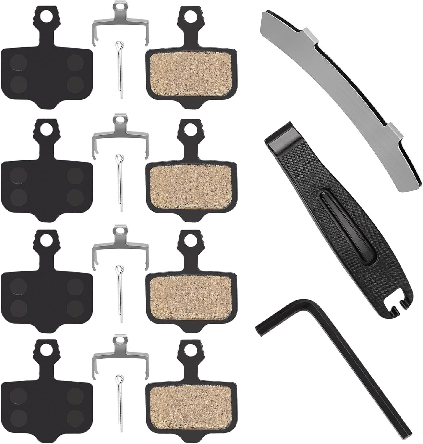 4 Pairs Bike Disc Brake Pads, Compatible for Sram Brake Pads Avid Elixir E1 E…