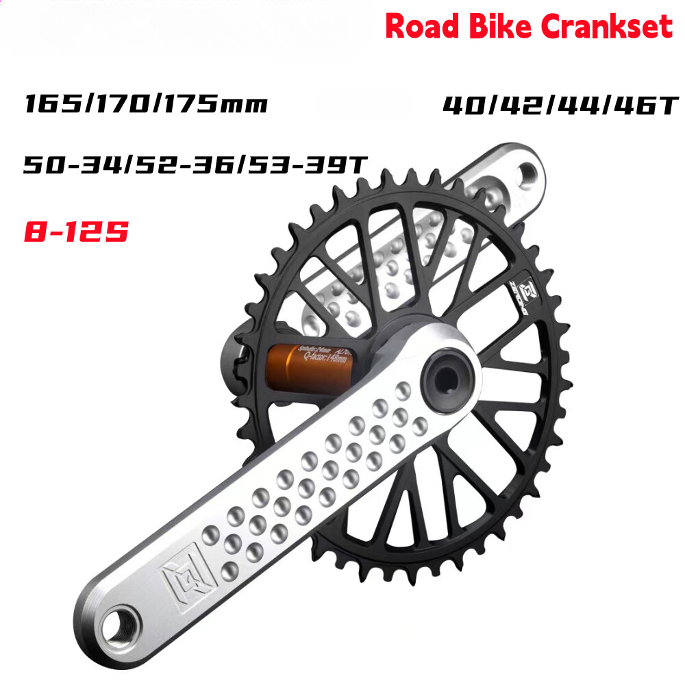 165/170/175mm Gravel Road Folding Bicycle Crankset with Single Chainring 40-46T