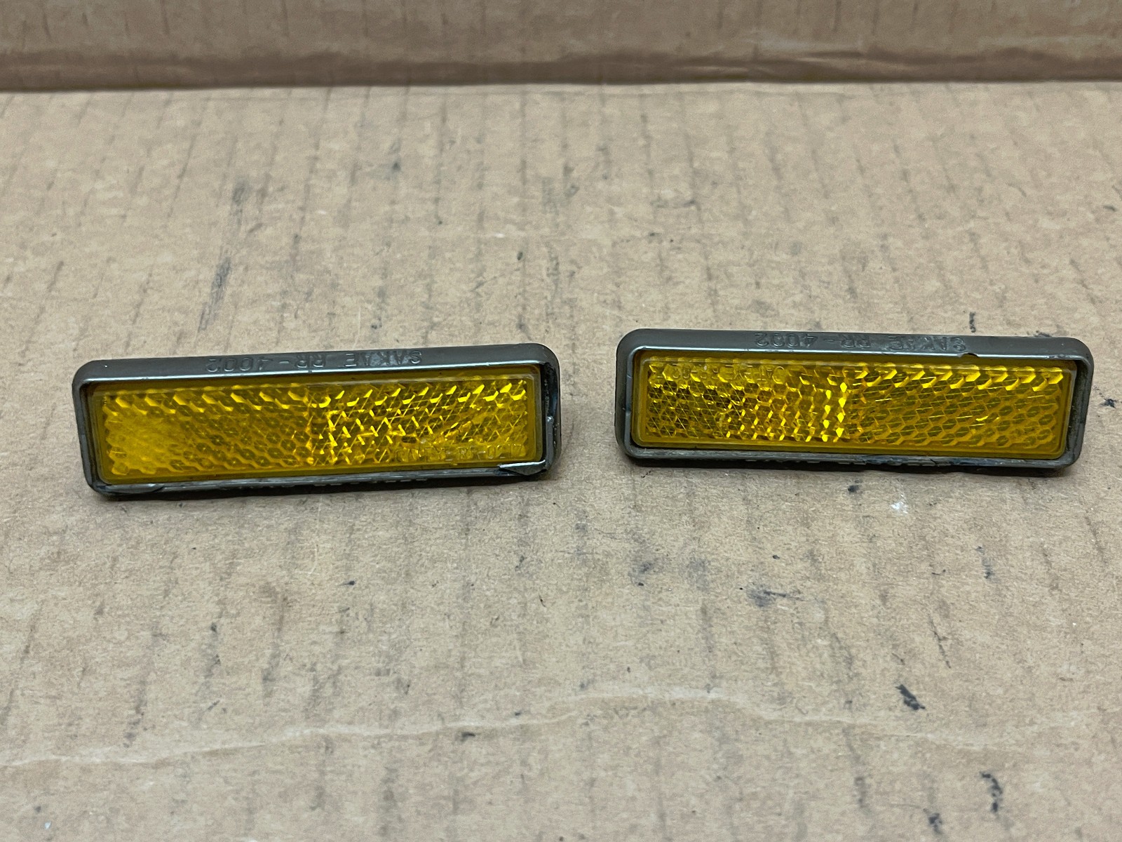 Vintage Rare Original Reflectors & BRACKETS For SR SP-11 Platform Pedals