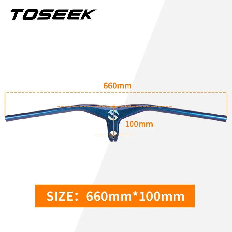 Mountain Bike Carbon Integrated Handlebar And Stem 28.6 mm 17 Degree Riser Bar