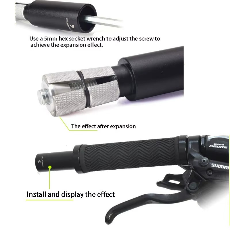 Handlebar Bar End Extension Plug Aluminum Alloy Handlebar Extender for MTB Bike