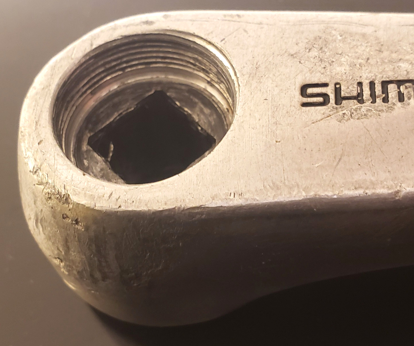 Shimano Deore XT FC-M730 Non-Drive Square Taper Crank Arm Silver 175mm AS IS