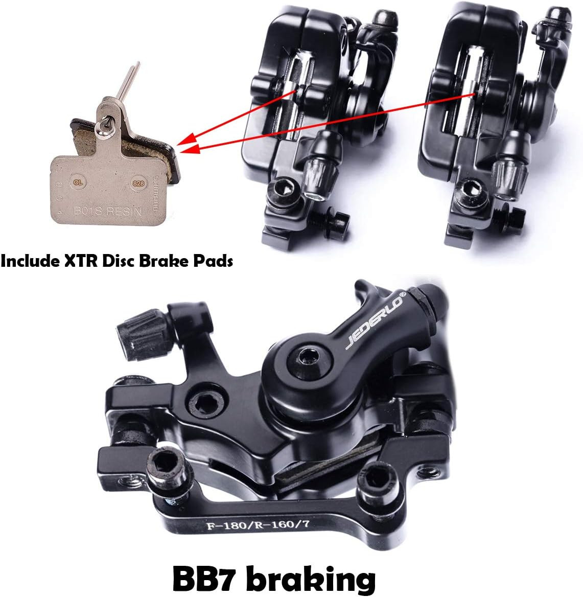 Bike Disc Brake Kit, Including Front and Rear Caliper, 160Mm Rotor