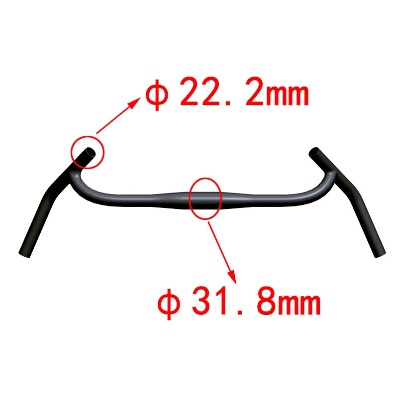 Carbon Gravel H Handlebar Big Flare Bar Cycle Cross Road MTB Bicycle Handlebars