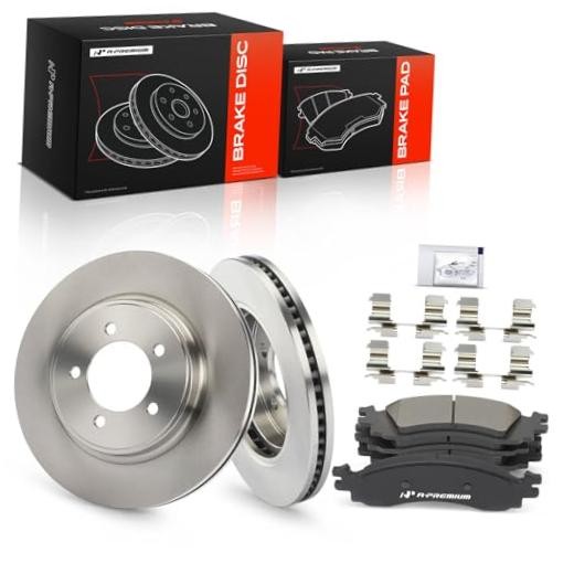 12.01 inch (305mm) Disc Brake Rotors + Ceramic Pads Kit Front Vented