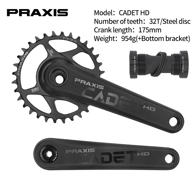 165/170/175mm 30T/32T Single Chainring Mountain Bike Hollow Integrated Crankset