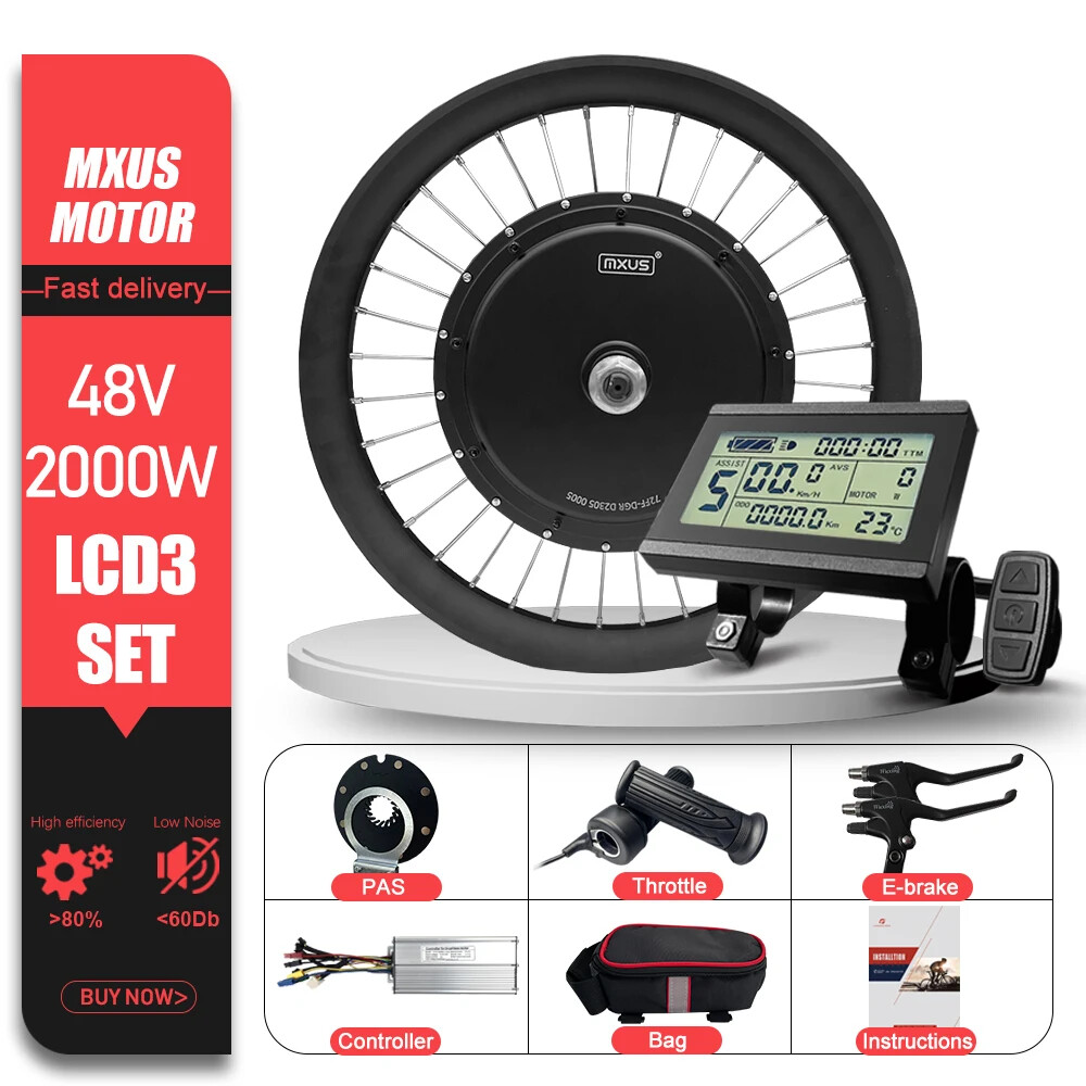 48V 72V 1000W 2000W 3000W Front Rear Brushless Hub Motor for MTB Electric Bike