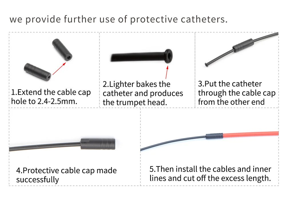 Bicycle Brake Cable Set 4/5MM Brake Housing Shift Cable Brake Cable 3M Housing
