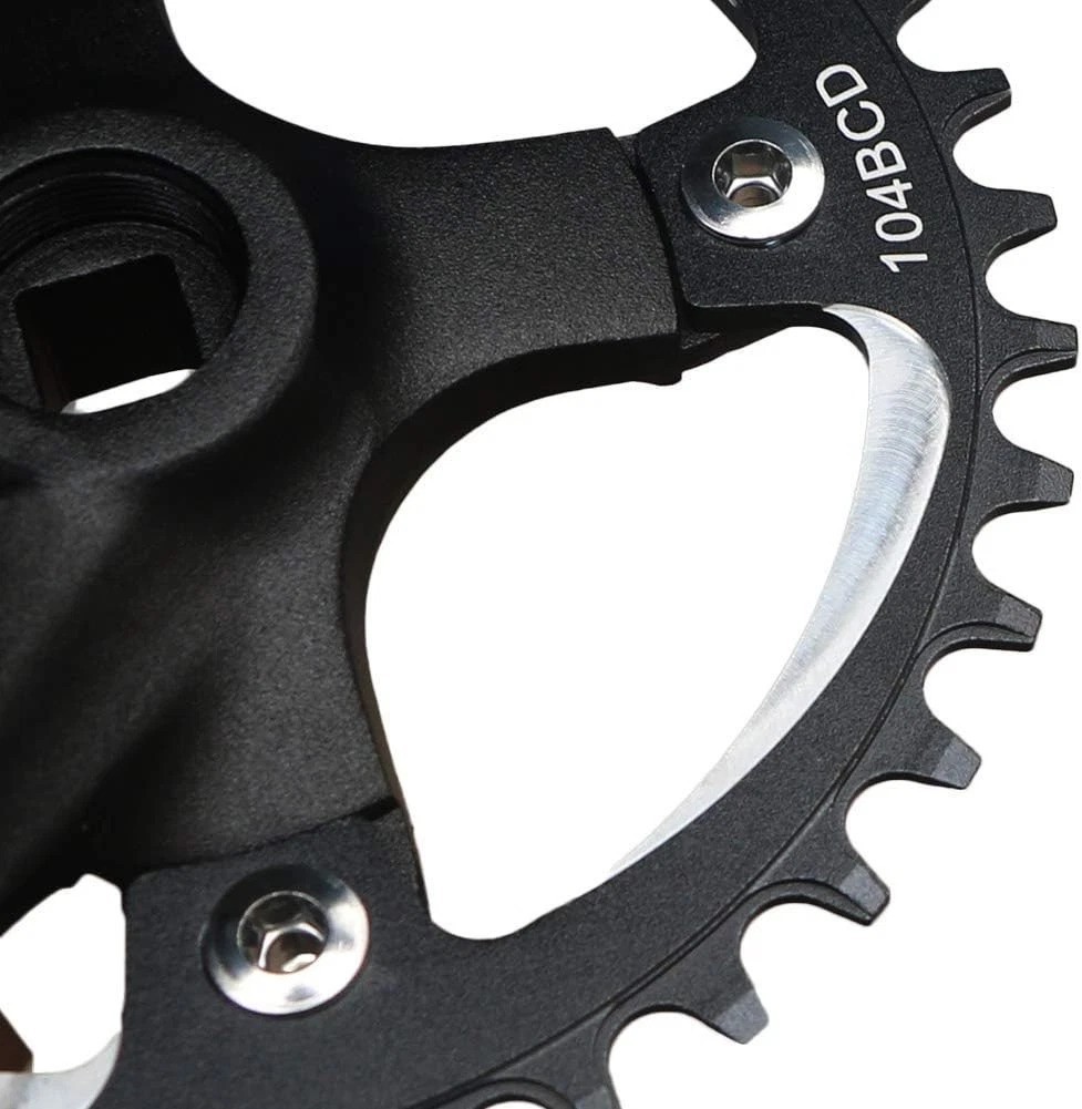 MTB Crank Arm Set 104 BCD Square Taper Mountain Bike Crankset 152mm 165mm 170mm
