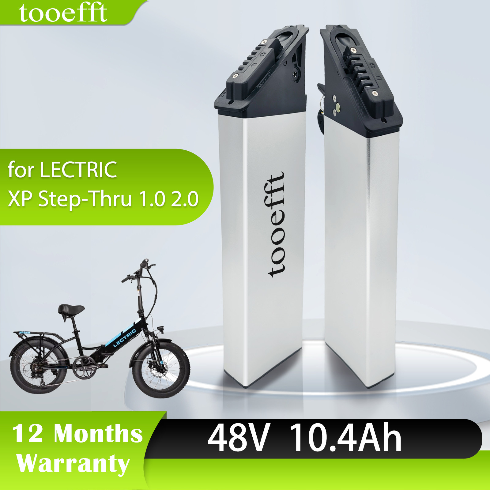 tooefft 48V 10.4Ah Electric Bicycles Batteries for LECTRIC XP Step-Thru 1.0 2.0