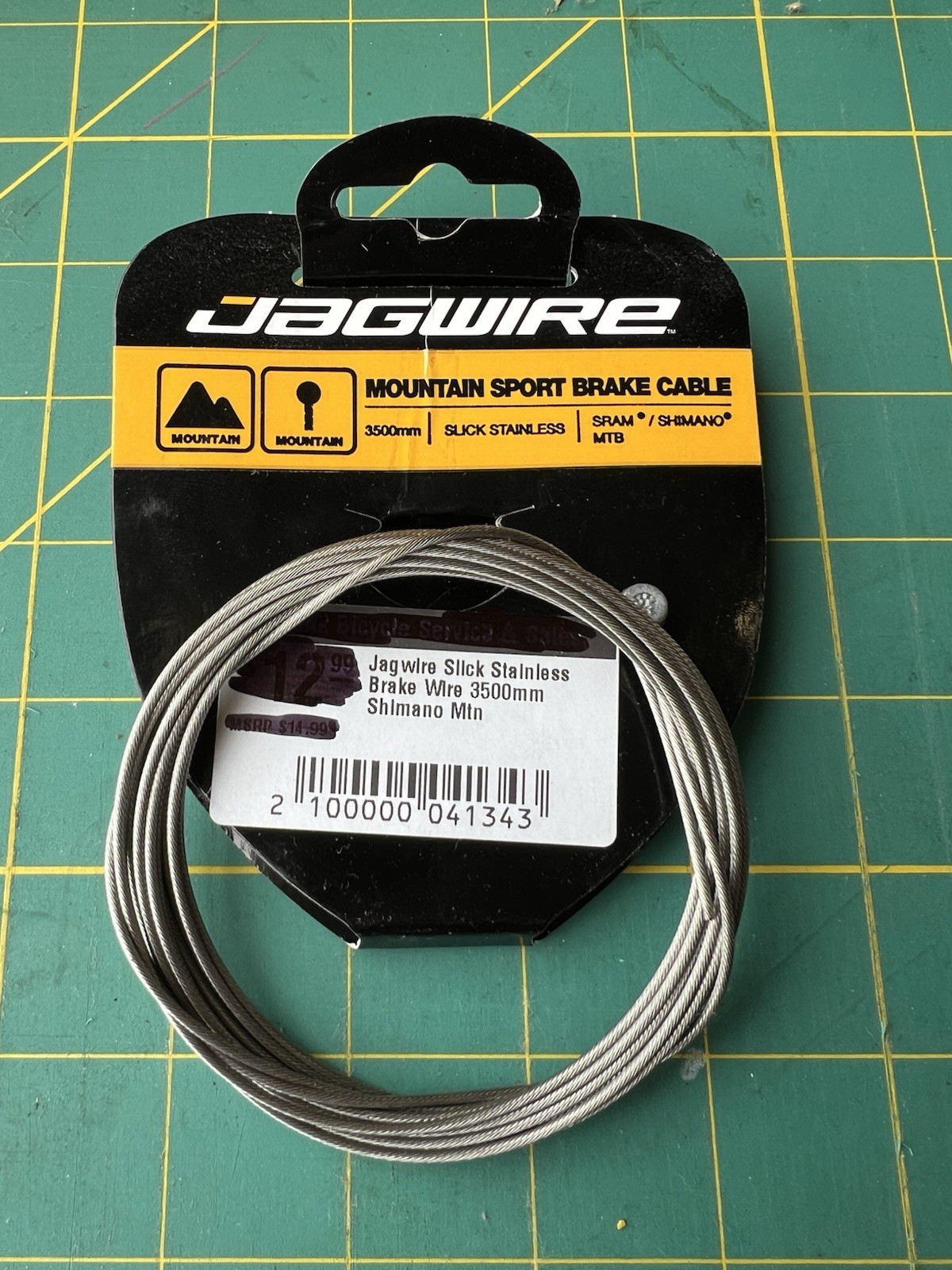 Jagwire Slick Stainless Mountain Brake Cable Tandem Length 3500mm MTB
