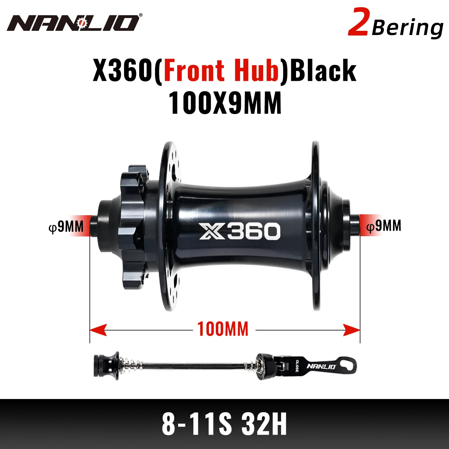 360T Noise Hub 8 Pawls 3 Ratchet 32H Sealed Bearings Bike Wheel Hub HG 8-11S