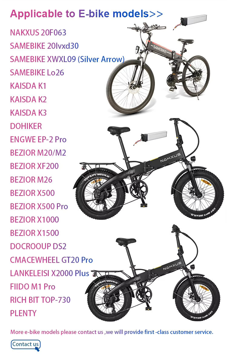 48V 10Ah Folding E-Bike Battery for ANCHEER TotGuard Pioneer Electric Bike UL